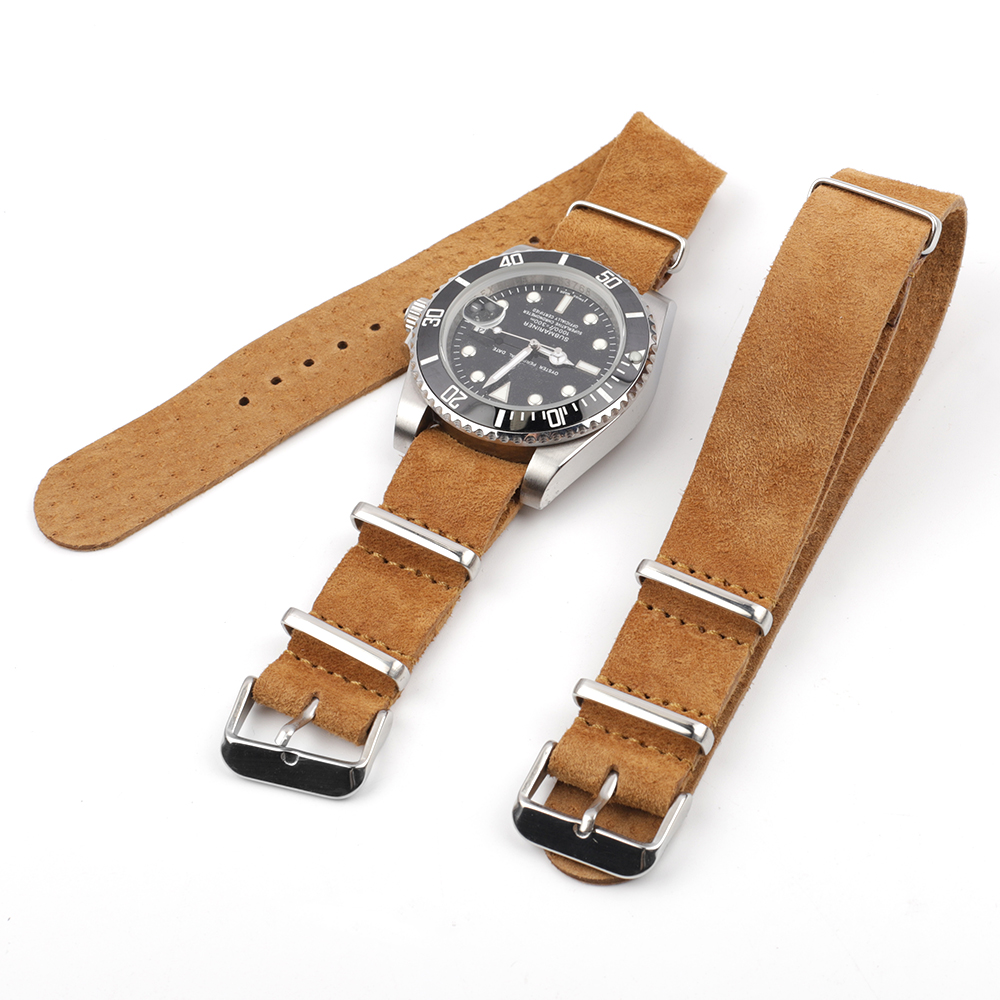 Suede Strap Watch - Pulseira de couro genuíno de camurça
