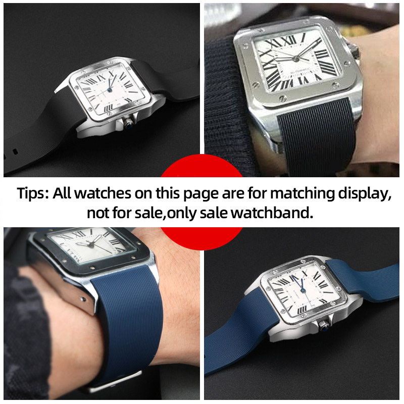 Pulseira de borracha de interf - Cartier Watch Santos avaliação e preço
