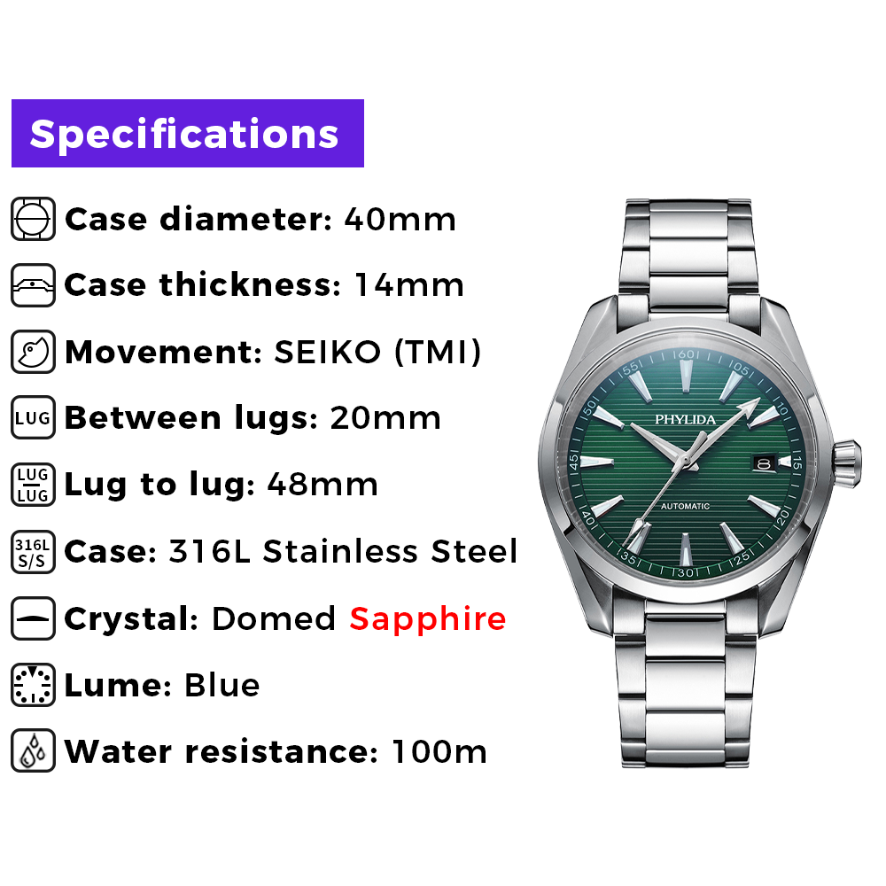 Relógio Automático PHYLIDA Nov - Seiko Watch Presage avaliação e preço